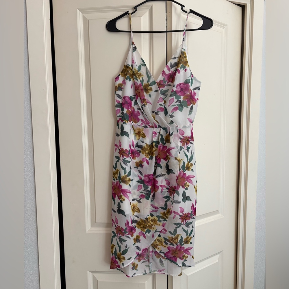 Love Tree Floral Midi Dress - Pink and Gold